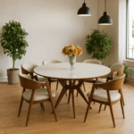 MESA DE JANTAR 150CM COM 6 POLTRONAS LUNA R$ 6.770,00 - Imagem 2