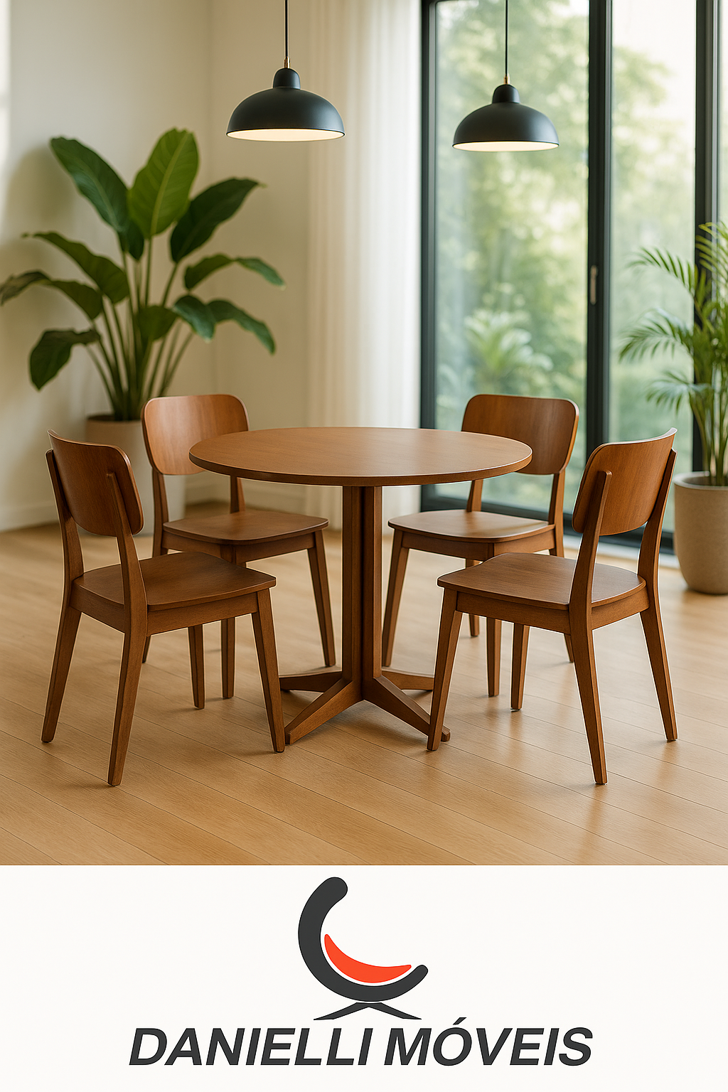 file_00000000485861fdb3b9a7a8c191d671 MESA 90CM COM 4 CADEIRAS VILA RICA R$ 2.300,00 - Imagem 1